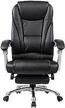 office chair High Back Chair Office Chair High Back Computer Desk Chair PU Leather Chair Swivel Chair With Footrest Gaming Chair Chair (Color : Black, Size : 51X50X114-123CM) needed Comfortable