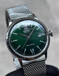 * OFFICIAL ORIENT WARRANTY * Orient 2021 Bambino Green Dial , Mesh Bracelet Men's Automatic Watch RA-AC0018E