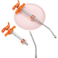 5-100ML Fiber glass syringe Bird Feeding Syringe TPX Heavy Duty Parrot Feeder with Stainless Nozzle