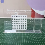 Premium Acrylic Perpetual Calendar | Eternal Acrylic Desk Calendar | Transparent Acrylic Perpetual Calendar (Box)