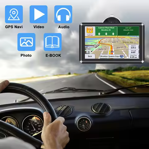5 Inch Car GPS Navigation 256MB+8G Sat Nav Voice Reminder Portable Navigator Mini USB TF EU AU North