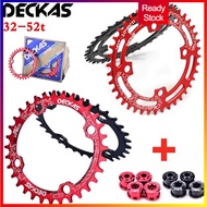 DECKAS 104bcd 32-52T MTB Chainring Mountain Bike Chainring Narrow Wide Bicycle Chainwheel with 4 Bol
