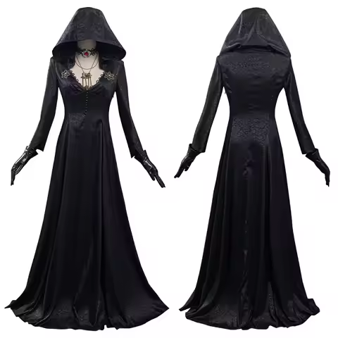 Resident 4 Remake Village Moth Lady Evil Cosplay Fantasy Costume Dress Girl Adult Vampire Lady Dimit