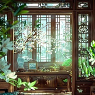 Chinese Style Background Cloth Hanfu Indoor Decoration Cloth 3d Three-Dimensional Anchor Chinese Sty