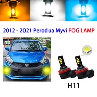 PERODUA MYVI 2012 - 2021 FOG LAMP LED BULB Ice blue White Yellow Lampu Spotlight Sport Light Mentol 