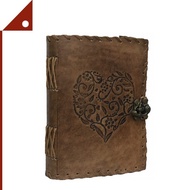CREATIVE : CAT002* สมุดบันทึก LEATHER ART Leather Heart Embossed Journal