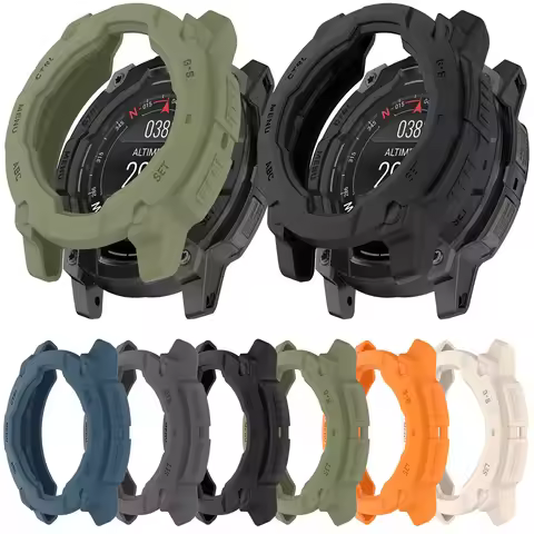 1X Smartwatch Armor Case TPU Protector Cover Protective Skin Soft Shell Bumper Guard For Garmin Inst