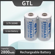 GTL 3.7V 2800mAh Lithium Li-ion 16340 Battery CR123A Rechargeable Batteries 3.7V CR123 for Lase