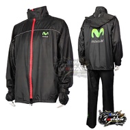 MOVISLAR-AK03 เสื้อกันฝน ชุดกันฝน Raincoat racing ชุดกันฝน ขี่ มอเตอร์ไซค์ เสื้อกันฝนแบบหนา กันฝน S 