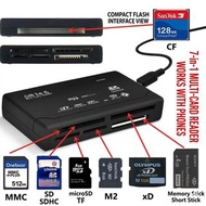 全新 多功能 7 合 1 USB 讀卡器 (CF / MMC / SD / TF / M2 / XD / MS pro duo) | 支援電腦、安卓、蘋果 | 7 in 1 Multi-functio