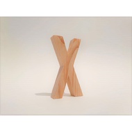 Natural Wood Handcrafted Letter-X