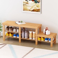✚Bamboo haha ​​shoe rack simple bamboo household space-saving multi-function dustproof multi-layer door shoe cabinet can