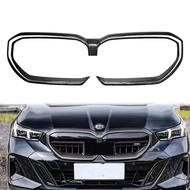 7GZU 100% Dry Carbon Fiber Front Bumper Grille Stick on Style for BMW G60 G68 I5 G70 G90 M5 Sedan 20