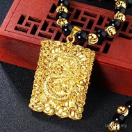 Domineering Men Pendant Panlongjiu Tag Euro Coin Gold 24k Real Gold Accessories Plated Necklace Not 