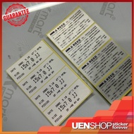 STICKER SURAT BERANAK MUGEN MF10L DAN MF8 #mugen #mf10l #mf8l