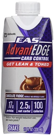 [USA]_EAS AdvantEdge Carb Control Ready-to-drink Shake, Chocolate Fudge, 11 oz., 18 Count