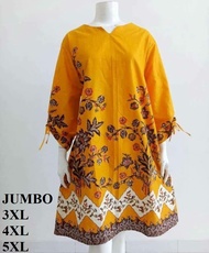 TUNIK BATIK TERBARU 2023 WARNA KUNING BAJU BUAT ORANG GEMUK AGAR TERLIHAT LANGSING CANTIK dan ELEGAN