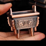 Simu Wuding Small Ding Pure Copper Alloy Ding Ornaments Ding Incense Burner Bronze Four-legged Ding 