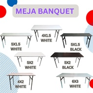 MEJA BANQUET PETAK PELBAGAI SAIZ / FORTABLE WOOD BANQUET TABLE FOLDING / MEJA PEJABAT / MEJA BELAJAR
