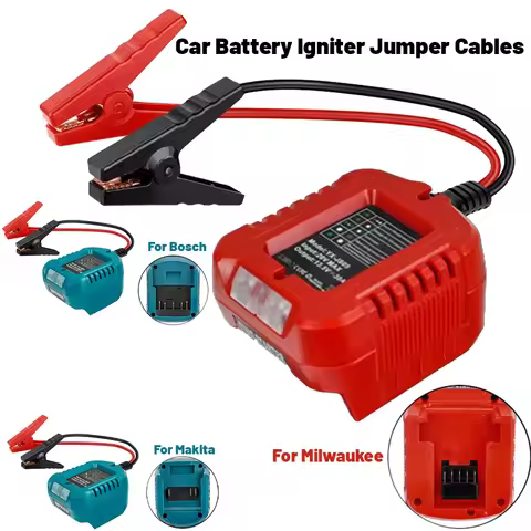 Car Jump Starters Adapter For Makita/Milwaukee/Dewalt/Bosch 18V 20V Battery Jump Starter Heavy Duty 