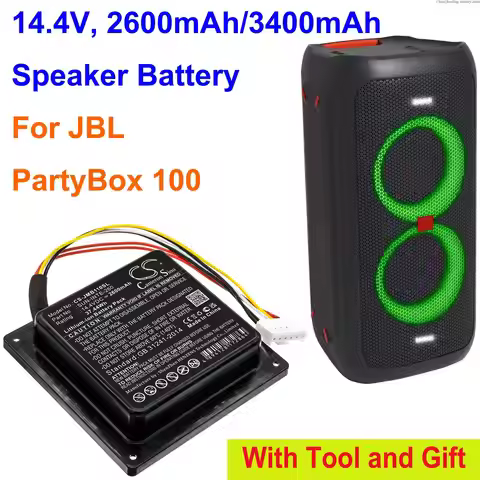 Cameron Sino 14.4V 2600mAh/3400mAh Speaker Battery DH14026CHM, SUN-INTE-260 for JBL PartyBox 100, R2