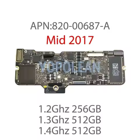 A1534 Motherboard 820-00045-A 820-00244-A For Macbook Retina 12" A1534 Logic Board 8GB 16GB 256GB 51