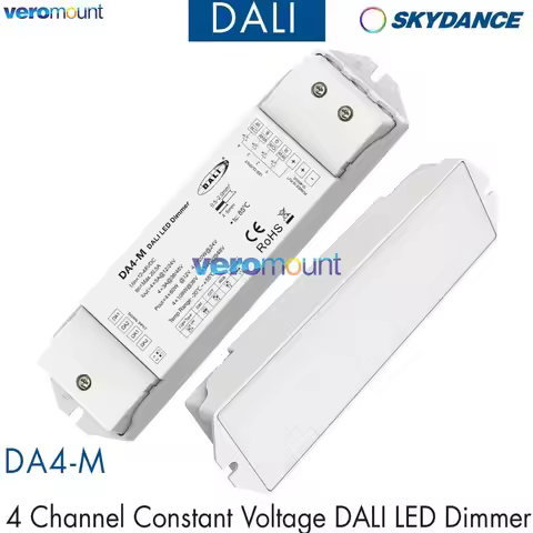 Skydance DA4-M LED Controller 4CH CV DALI Dimmer 12-48V 1 Address DT8 DT6/PWM Dimming for Single Col