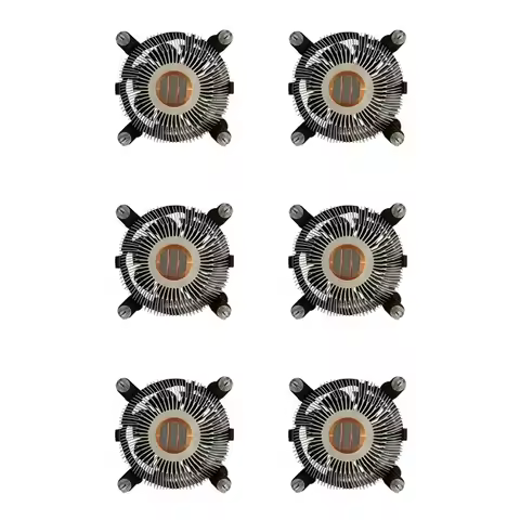 6X CPU Cooling Fan 4-Pin Connector CPU Cooler With Copper Heatsink For I3/I5/I7 Socket 1150/1151/115