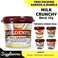 Goldenfil Milk Crunchy / Selai Roti Bakar / Toping Roti / Selai Roti / Selai Coklat /Olesan Roti