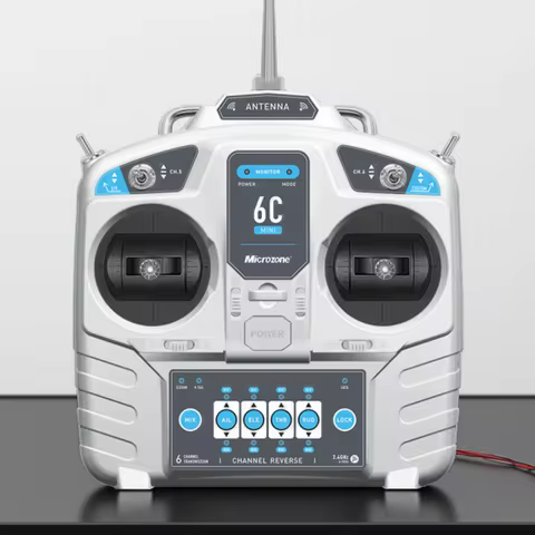 MicroZone MC6C 2.4G 6CH Controller Transmitter Receiver Radio System For SU27 RC Airplane Drone Quad