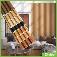 10PCS WPC Fluted Wall Panel Sticker Waterproof Grille Ecological Board TV Background Pvc Wood Panel