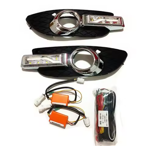 July King LED Daytime Running Lights Compatible for Mitsubishi Lancer 2008-2012, LED 6000K Front Bum