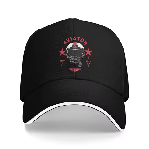 Adult Top Gun Maverick Bob Aviator Helmet Stars Sandwich Cap Baseball Cap Sun Caps Breathable Trucke