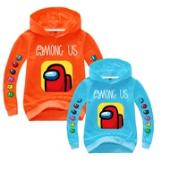 [In Stock] Adult Parent-child Hoodie Among Us Long-sleeved Autumn Anime Hoodies Boys Girls Leisure Pullover Top Coat Kid's Clothes Cartoon Cotton Blend Comfortable Girl