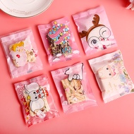 Snowflake Packaging Plastic Bag Bakery Food Clear Bag Cookie Sealing Bag Small Candy Bag