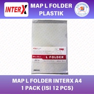 InterX A4 Clear Folder L Folder (1 PACK CONTAINS 12 FILES)