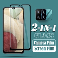 2-IN-1For Samsung A12 A42 5G 9H Tempered Glass Protective Film For Samsung Galaxy A12 HD Back Camera Lens Protective Film Samsung Galaxy A42 5G Front Safety Glass Clear Screen Protector Film