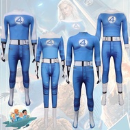 Halloween Fantastic Four Costume Jumpsuit Cosplay Outfit Tight-Fitting Stage Performance Costume