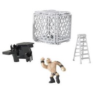 [美國瘋潮]正版 WWE Crash Cage & Randy Orton Rumblers Q版RK公仔鐵籠鐵梯道具組