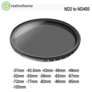 【Expert Recommended】 37-105mm Adjustable Camera ND Filter Lens ND2 to ND400 Fader Neutral Density Fi