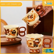 BabyBoss 400ml Cute Cookie Bread Pretzel Ceramic Coffee Cup Mug Couple Office Home Mug Bertema Comel