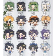 MBTI 16 Type Personality Cartoon keychain, accessory, handbag, backpack, keychain made of transparen