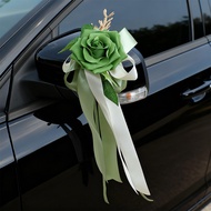 [Ready Stock] Wedding Wedding Car Rearview Mirror Decoration Flower Outdoor Wedding Aisle Seat Back 