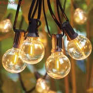 FRANCESCO G40 LED Globe String Lights, Plastic Bulbs Shatterproof Design Outdoor String Lights, Wide