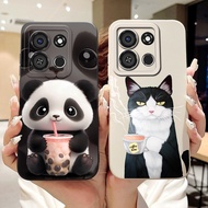 Camera Protection Casing For Itel A05s Case A663LC Cute Panda Cat Cartoon Soft Jelly Silicone Back C