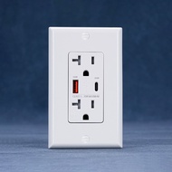 EL4N North American Standard USB Socket 15A Wall Socket 20A American Standard Socket Type A Type C F