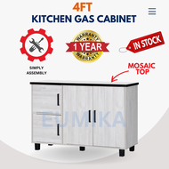 EUMIKA (DIY) Low Kitchen Cabinet 4ft Dapur Gas Cabinet Masak Rak Dapur Kabinet Simpanan Almari Gas Rak Furniture Multi usage