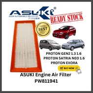 ASUKI Engine Air Filter Proton Gen2 1.3 1.6 2006+ Proton Satria Neo 1.6 BS6 2006+ Proton Exora Spare