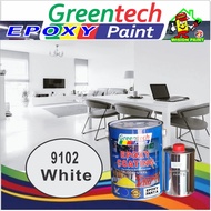 9102 WHITE ( 5L ) Epoxy Floor Paint Coating ( GREENTECH EPOXY ) 5L (Cat Lantai quality / mici / nippon PAINT99