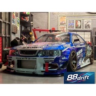 88drift TOYOTA CHASER JZX100 1/10 Addicition Style bodyshell Reved RDX Yokomo YD2 RD2 R31house GRK S